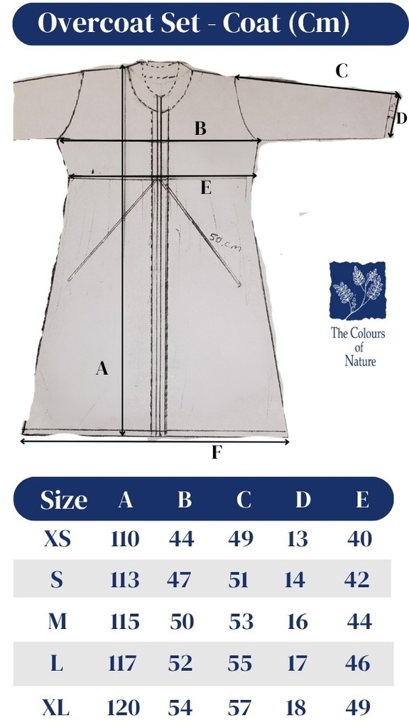 OVERCOAT SET DRESS, DARK BLUE, BATIK, COTTON