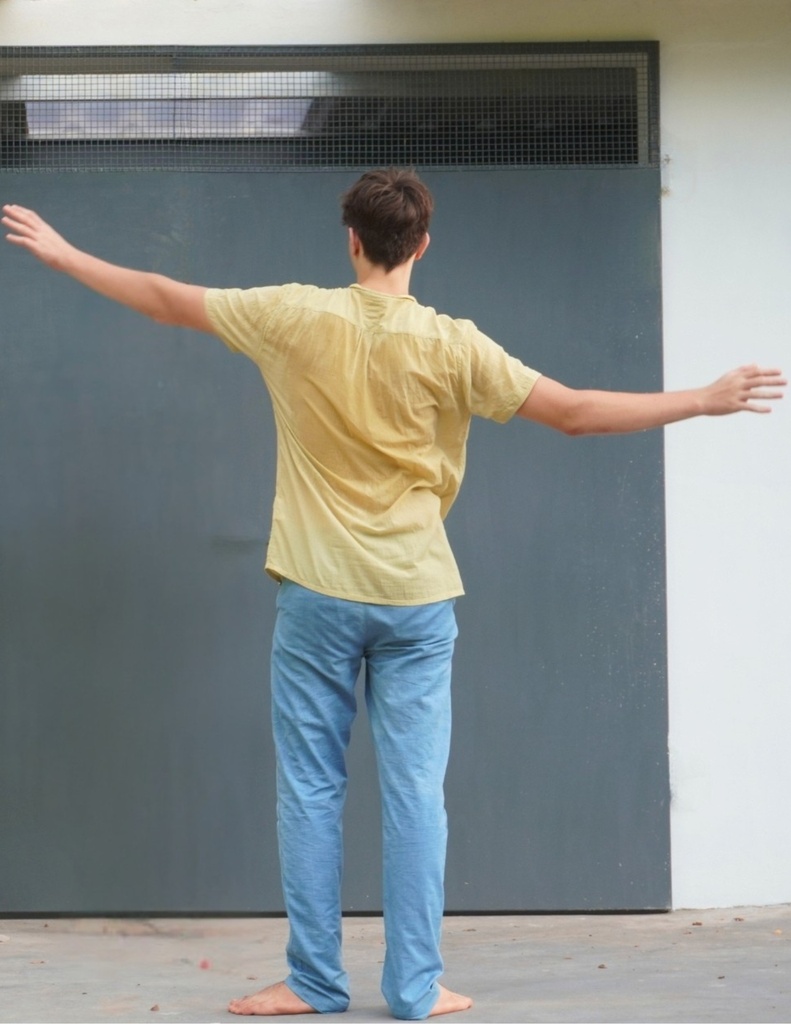 PANTS, CHINOS, LIGHT BLUE, COTTON