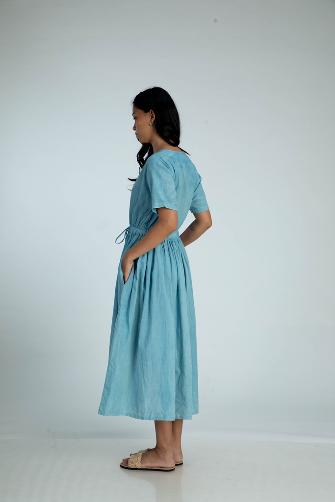 EVERYDAY DRESS, LIGHT BLUE, COTTON
