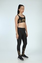 YOGA LEGGINGS, BROWN-BLACK, HALF CRUSHING, COTTON
