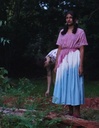 EVERYDAY DRESS, BLUE-PINK-WHITE, SHIBORI, COTTON