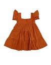 BABY PAA DRESS, ORANGE, COTTON
