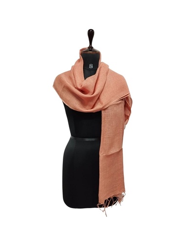 [SCA-PLA-PK_92-NON-COT_LIN/0S] PLAIN SCARF, PINK 92, COTTON-LINEN BLEND