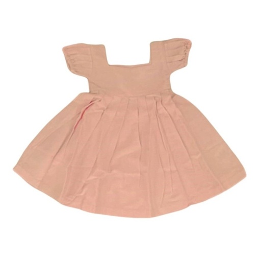 [DRE-BAP-PK-NON-COT/4_5] BABY PUFFY DRESS, PINK, COTTON