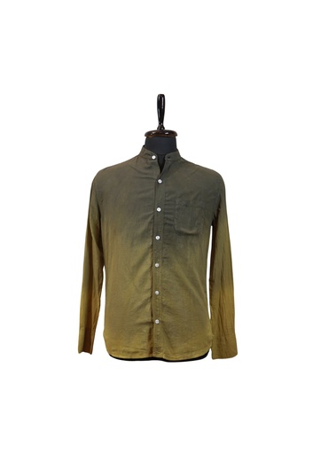 MAO LS SHIRT, KHAKI, SHIBORI_OMBRE, COTTON