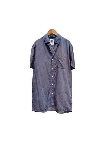 MADRAS SS SHIRT, PURPLE, COTTON
